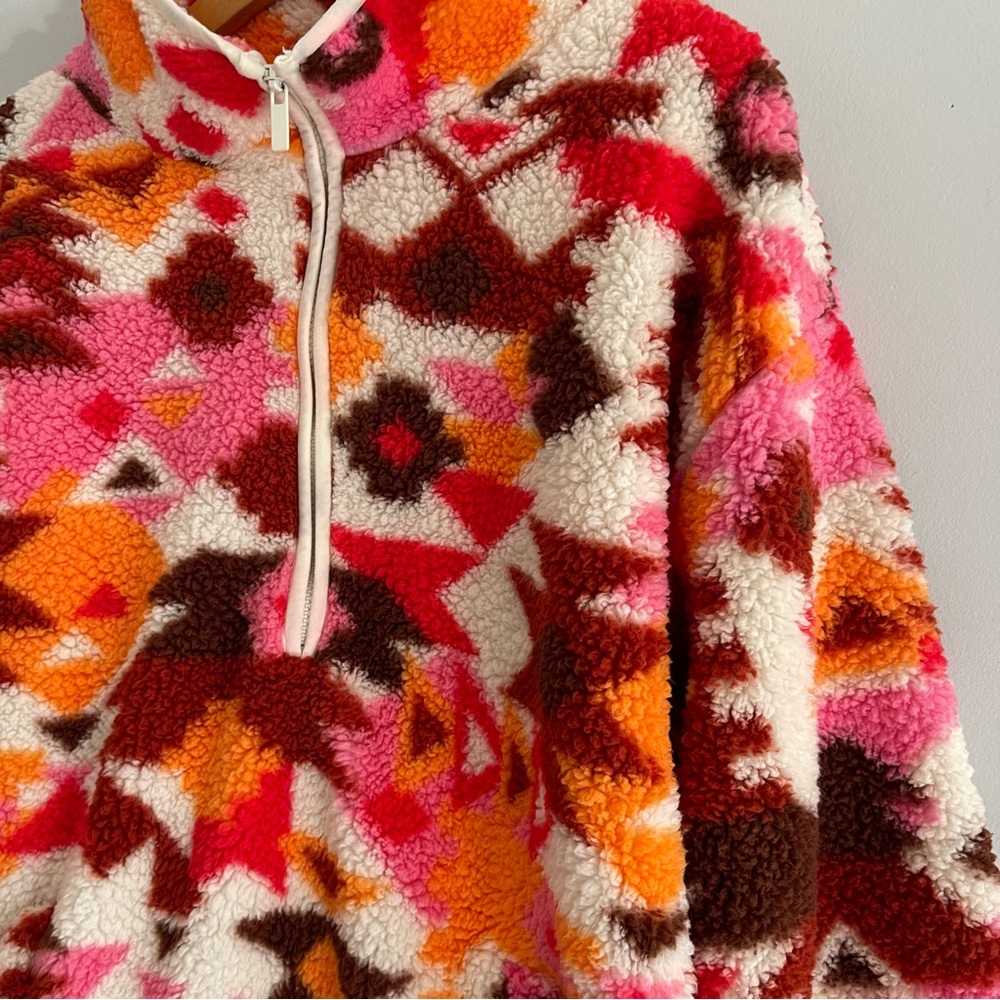 Colorful Geometric Pattern Women's pullover 2x - Picture 2 of 4